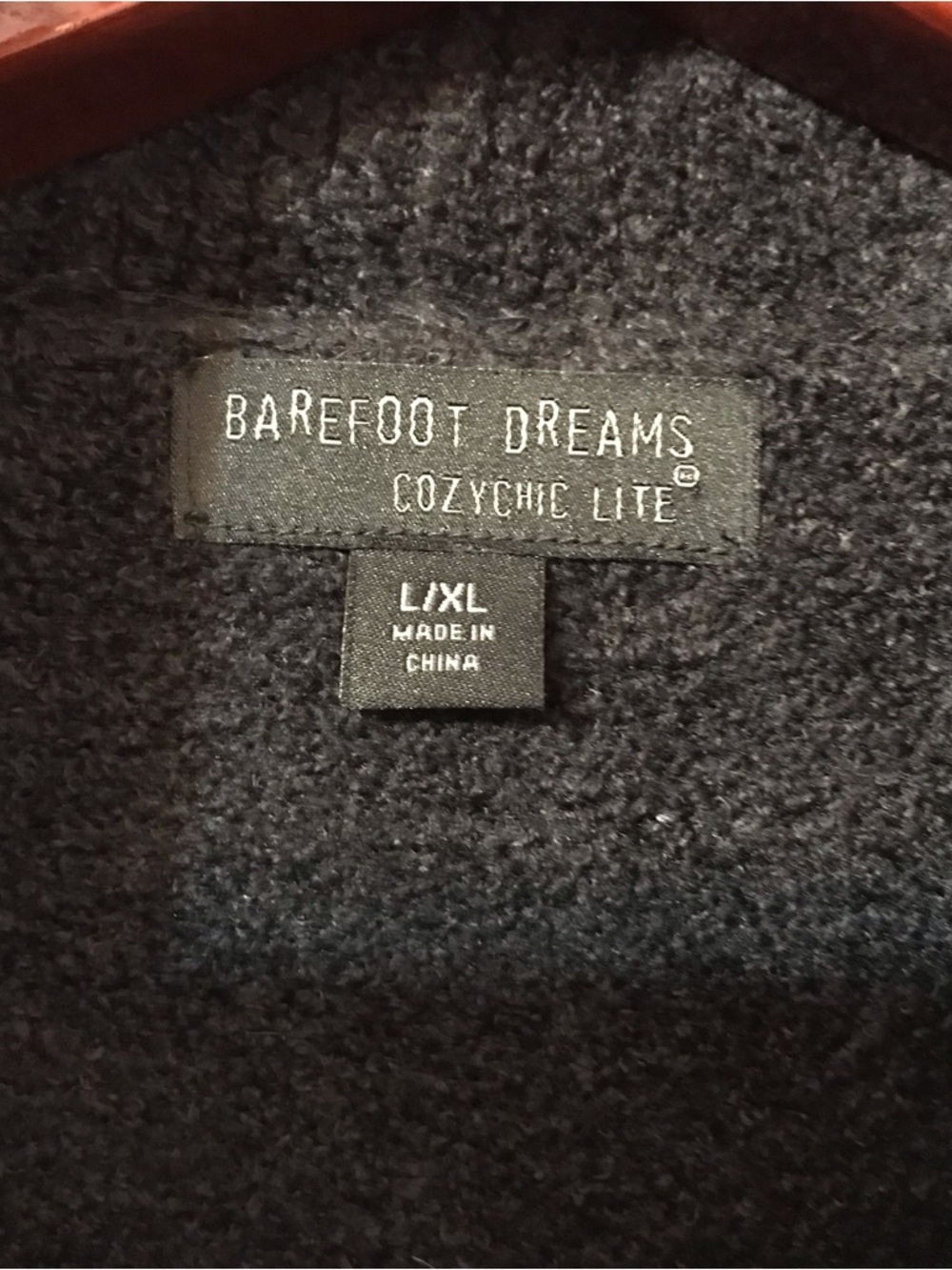 Barefoot Dreams CozyChic Lite Circle Cardigan CARBON/BLACK HEATHER size L/XL - Picture 3 of 4